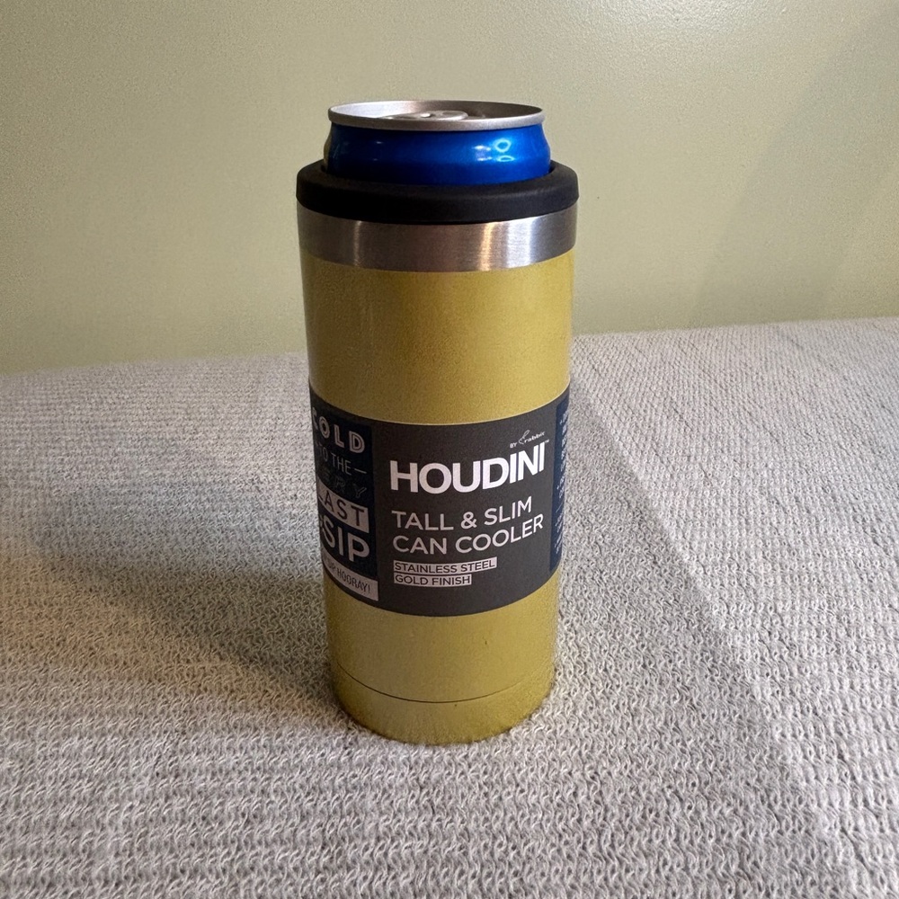 Houdini Yellow Tall Slim Can Cooler - Picture 6 of 6